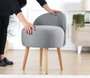Atelier Del Sofa Puff de Algodón y Lino Gris